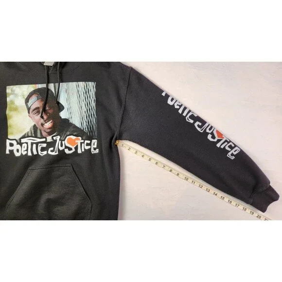 Tupac Shakur 2pac Poetic Justice Hoodie Mens Size Small Sweatshirt - Picture 6 of 8
